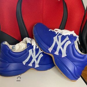 Gucci Rhytons Blue New York Yankees collaboration